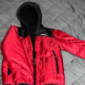 Eddie Bauer Kids Red and Black Puffer Jacket